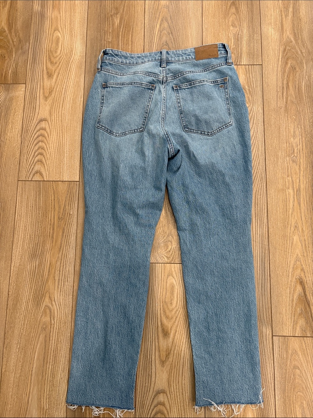 Madewell Light Blue Distressed Straight-Leg Jeans - Picture 6 of 6